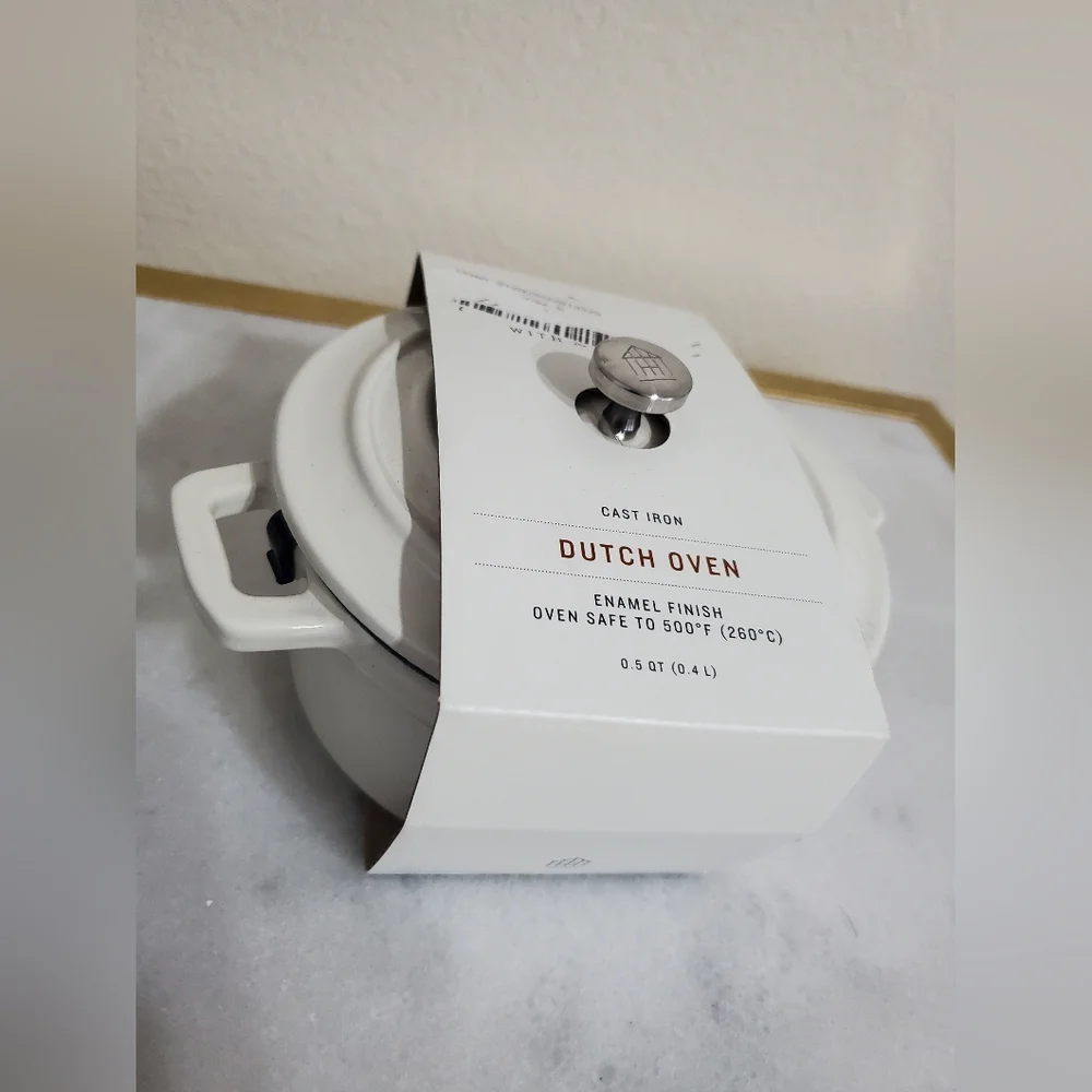 White Cast Iron Mini Dutch Oven